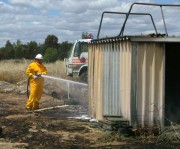 Shed & Grass Fire, Two Wells