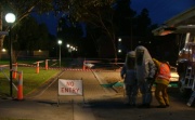 Crews prepare for a chemical spill clean up, Roseworthy