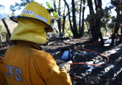 A Thermal Camera in use at a Scrub fire