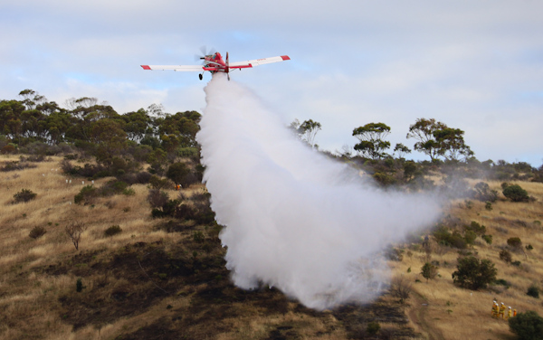 Grass fire, Onkaparinga River National Park