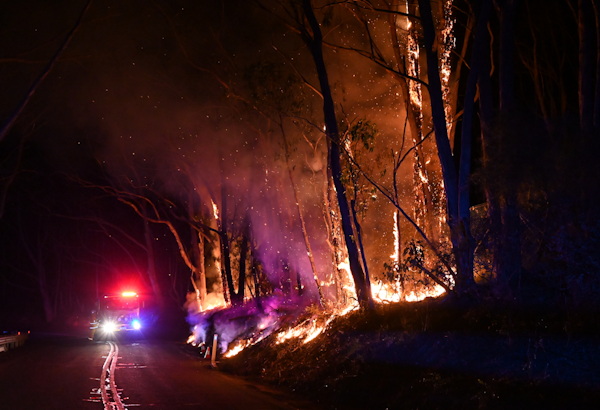 Scrub fire, Basket Range