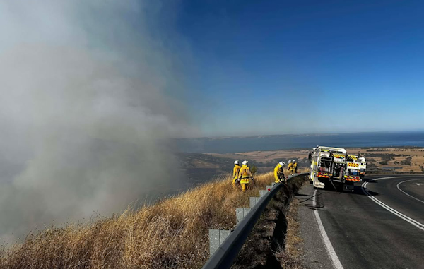 Grass fire, Deep Creek