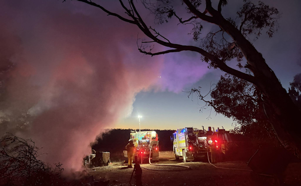 Shed and Winnebago fire, Hartley