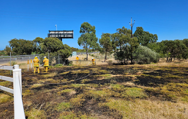 Grass fire, McLaren Vale