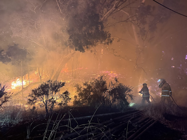 Scrub fire, Macclesfield
