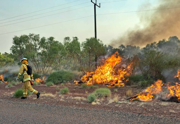 Back burning activities, Tennant Creek, NT