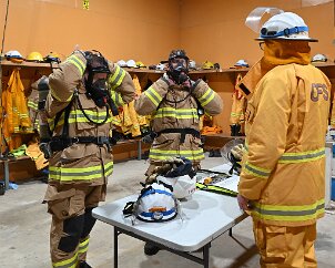 Breathing apparatus training, Basket Range from Pip McGowan, CFS Promotions Unit