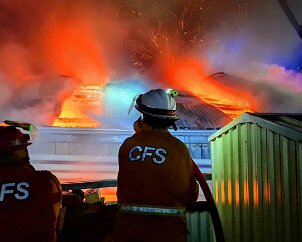 Shed fire, Birdwood from Gumeracha CFS