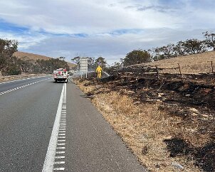 Grass fire, Truro from Truro CFS