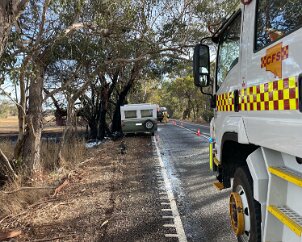 Car and grass fire, Pages Flat from Willunga CFS
