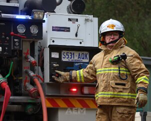 Structure fire exercise, Horsnell Gully from Adelaide Emergency Media