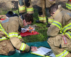 Structure fire exercise, Horsnell Gully from Adelaide Emergency Media