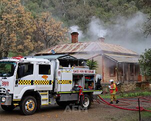 Structure fire exercise, Horsnell Gully from Adelaide Emergency Media