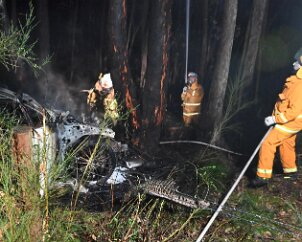 Crash and car fire, Carey Gully from Ashley Hosking, CFS Promotions Unit