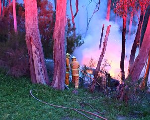 Crash and car fire, Carey Gully from Ashley Hosking, CFS Promotions Unit
