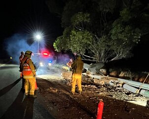 Tree down, Fords from Kapunda CFS