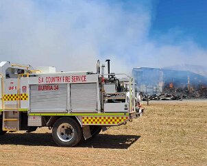 Hay shed fire, Booborowie from Terowie CFS