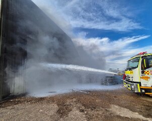 Shed fire, Langhorne Creek from Strathalbyn CFS