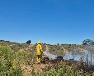Pine Trash fire, Second Valley from Yankalilla CFS