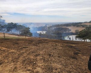 Grass fire, Paris Creek from Rick Ewins