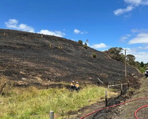Grass fire, Nangkita from Strathalbyn CFS