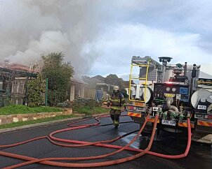 House fire, McLaren Vale from McLaren Flat CFS