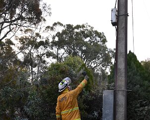 Meter box fire, Basket Range from Pip McGowan, CFS Promotions Unit