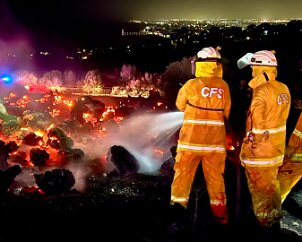 Rubbish fire, Marino from Morphett Vale CFS