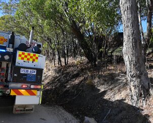 Grass fire, Basket Range from CFS Promotions Unit