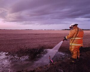 Grass fire, Wasleys from Mudla Wirra CFS