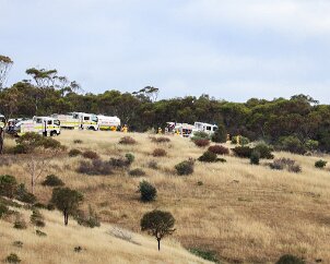 Grass fire, Onkaparinga River National Park from Adelaide Emergency Media