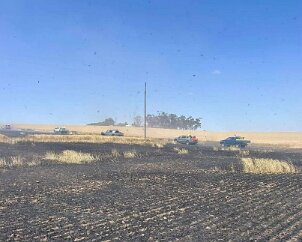 Grass fire, Spalding from Damien Sommerville