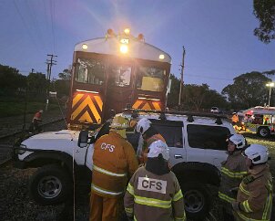 Crash exercise with Steamranger from Strathalbyn CFS