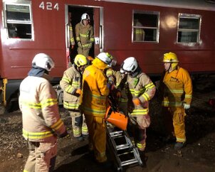 Crash exercise with Steamranger from Strathalbyn CFS