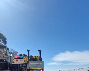 Grass fire, Angas Plains from Milang CFS