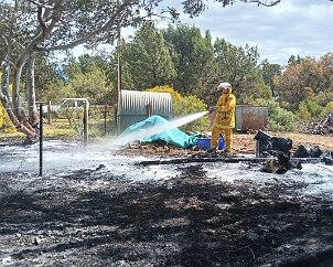Rubbish fire, Gawler Belt from Mudla Wirra CFS