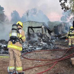 Shed and camper fire, Hartley from Strathalbyn CFS