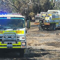 Grass and pine trash fire, Keilira from Beth Warwick