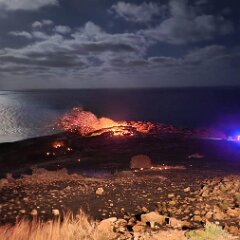 Grass fire, North Cape, Kangaroo Island from Kangaroo Island Group