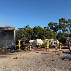 Shed fire, Sandy Creek from Lyndoch CFS