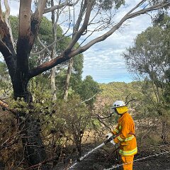 Scrub fire, Willunga from McLaren Flat CFS