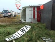 Semi rollover at Goolwa