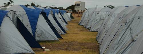 Base Camp on an oval, Tent City